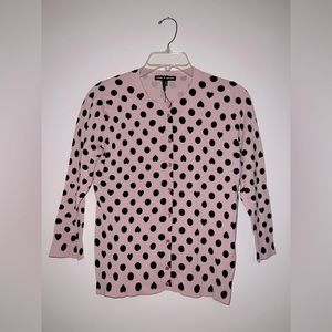 Cute polka dot pink and black cardigan